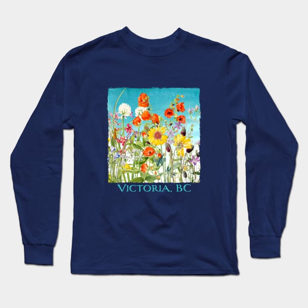 Victoria British Columbia Vancouver Island Canada Long Sleeve T-Shirt by Pine Hill Goods